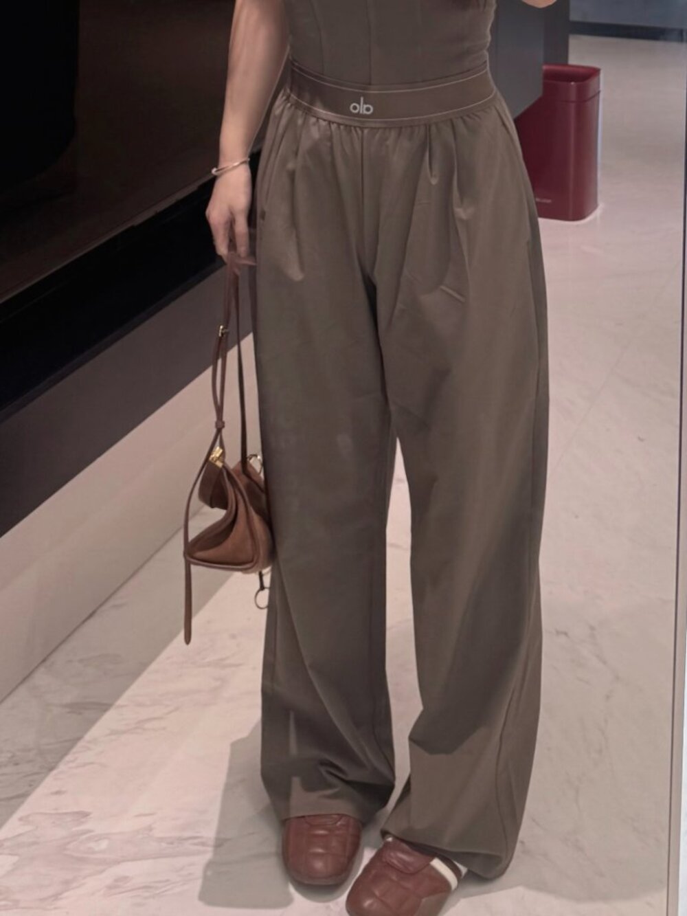 NWT Alo Yoga Espresso Suit Up Trouser/Pants Women's XS(Regular)☕Cozy Old Money💘